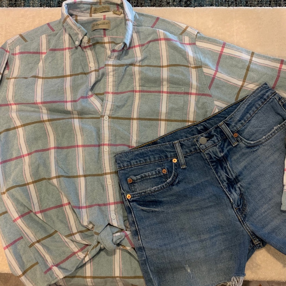 🍭Levi’s 511 Cut Offs & Oversized Flannel Bundle